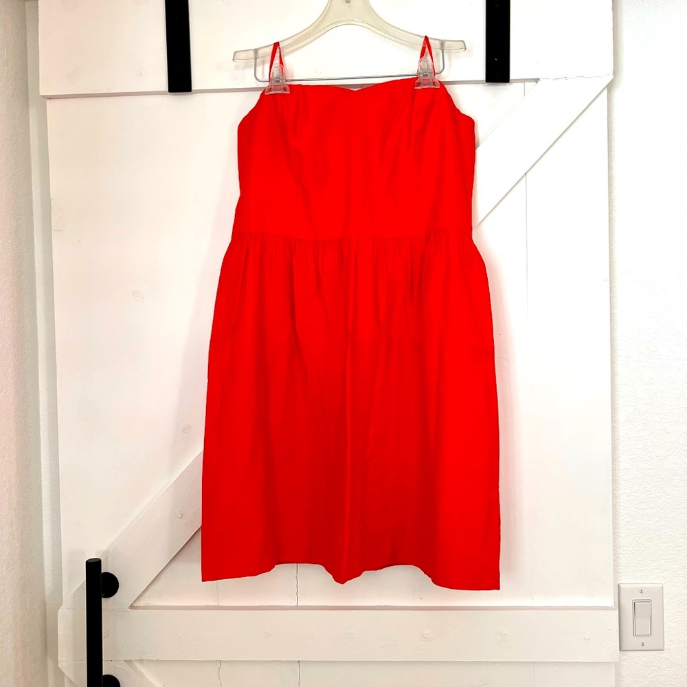 Red strapless Loft dress ❤️ size 14